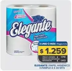 Carrefour Maxi Elegante - papel higienico h/simple oferta
