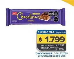 Carrefour Maxi Bagley - chocolinas galletitas chocolate oferta