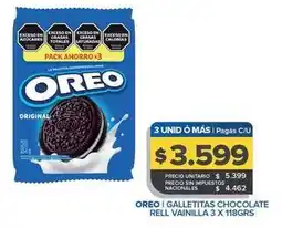 Carrefour Maxi Oreo - galletitas chocolate rell vainilla oferta