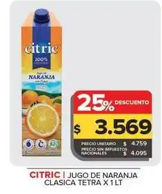 Carrefour Maxi Citric - jugo de naranja clasica tetra oferta