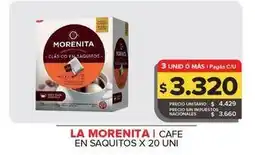 Carrefour Maxi La morenita - cafe en saquitos oferta