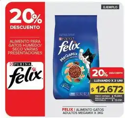Carrefour Maxi Purina - felix alimento gatos adultos megamix oferta