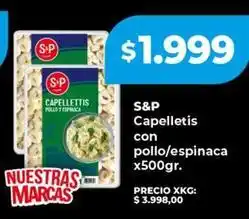 Supermayorista Vital S&p - capelletis con pollo/espinaca oferta