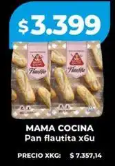 Supermayorista Vital Mama cocina - pan flautita x6u oferta