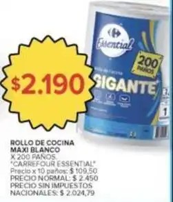 Carrefour Market X$ - rollo de cocina maxi blanco oferta