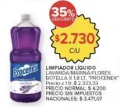 Carrefour Market Procenex - limpiador líquido (lavanda/marina/flores) procenex oferta
