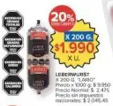 Carrefour Market X$ - leberwurst oferta