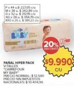 Carrefour Market X$ - pañal hiper pack oferta