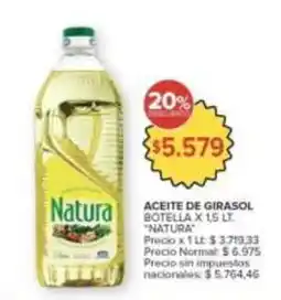 Carrefour Market Natura - aceite de girasol oferta