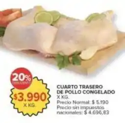 Carrefour Market X$ - cuarto trasero de pollo congelado oferta