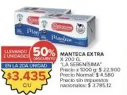 Carrefour Market La serenísima - manteca extra oferta