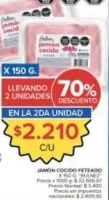 Carrefour Market X$ - jamón cocido feteado oferta