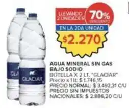 Carrefour Market Glaciar - agua mineral sin gas bajo sodio oferta