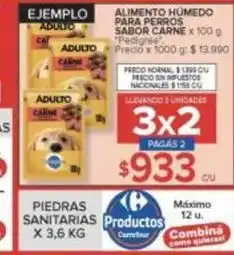 Carrefour Market Pedigree - alimento humedo para perros sabor carne oferta