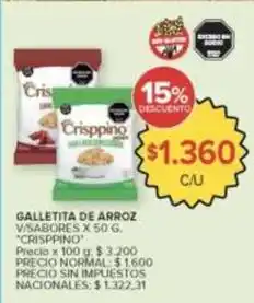 Carrefour Market X$ - galletita de arroz oferta
