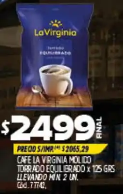 Supermercados Yaguar La virginia cafe molido torrado equilibrado oferta