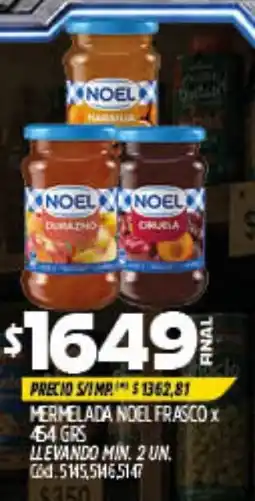 Supermercados Yaguar Noel mermelada frasco oferta
