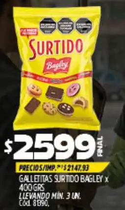 Supermercados Yaguar Bagley galletitas surtido oferta