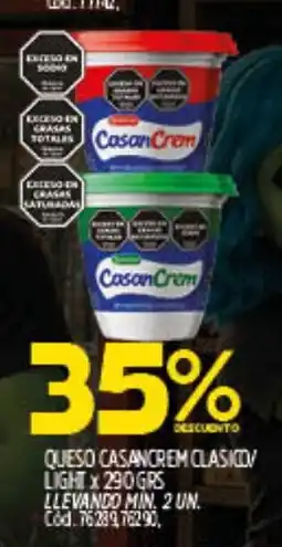 Supermercados Yaguar Casancrem queso clasicov light oferta