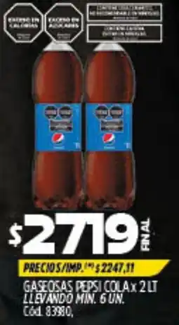Supermercados Yaguar Pepsi gaseosas cola oferta