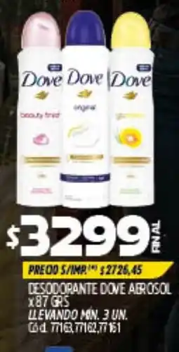 Supermercados Yaguar Dove desodorante abrosol oferta