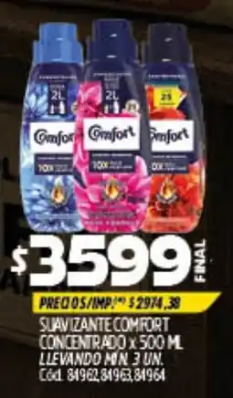 Supermercados Yaguar Comfort suavizante concentrado oferta