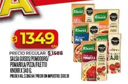 Supermercados DIA Knorr - salsas guisos/pomodoro, pomarola/pizza/filetto oferta