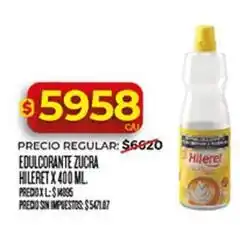 Supermercados DIA Hileret - edulcorante zucra oferta