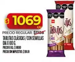 Supermercados DIA Dia - tablitas clásicas / con semillas oferta
