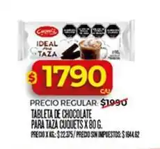 Supermercados DIA Cacharel - tableta de chocolate para taza cuquets oferta