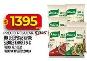 Knorr mix de especias varios sabores