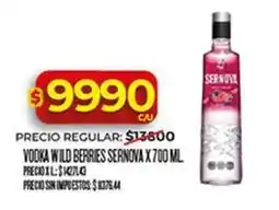 Supermercados DIA Sernova - vodka wild berries x 700 ml oferta