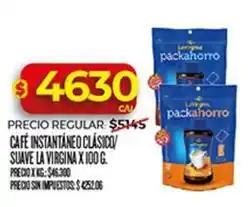 Supermercados DIA La virginia - café instantáneo o clásico suave la virgina oferta