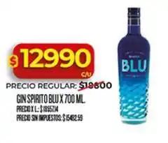 Supermercados DIA Spirito - gin spirito blu oferta
