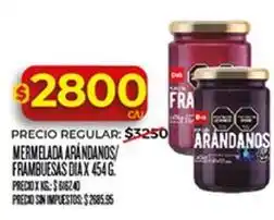 Supermercados DIA X$ - mermelada arandanos/frambuesas oferta