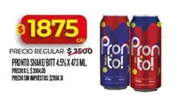 Supermercados DIA Pronto - pronto shake/bitt 4.5% x 473 ml oferta