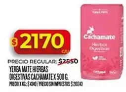 Supermercados DIA Cachamate - yerba mate hierbas digestivas oferta
