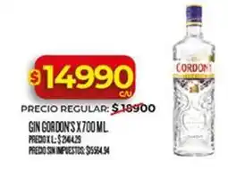 Supermercados DIA Gordon's - gin x 700 ml oferta
