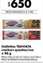 Disco Traviata - galletitas crackers quesitas/rex oferta