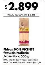 Disco Don vicente - fideos fettuccini/tallarin /caserito oferta