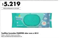 Disco Pampers - toallitas humedas aloe vera x 48 u oferta