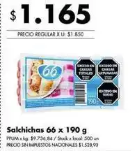 Disco 66 - salchichas oferta