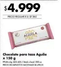 Disco Aguila - chocolate para taza oferta