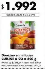 Disco X$ - durazno en mitades oferta