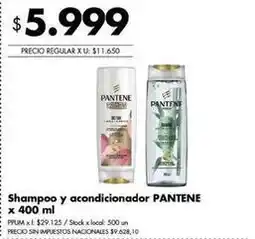 Disco Pantene - shampoo y acondicionador oferta