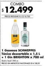 Disco X$ - gaseosa tónica + gin oferta