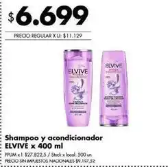 Disco Elvive - shampoo y acondicionador oferta