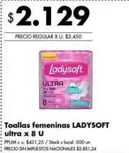 Disco Ladysoft - toallas femeninas ultra oferta