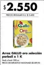 Disco Gallo - arroz oro seleccion parboil oferta
