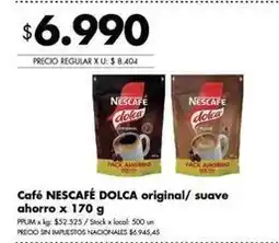 Disco Nescafé - café dolca original/ suave oferta